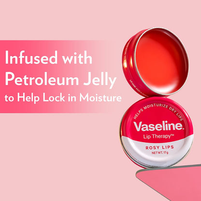 Vaseline Lip Tins Rosy Lips Sheer Pink Tint & Glossy Shine 17 g