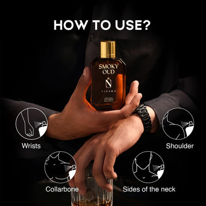 Nisara Smoky Oud Perfume For Men 100 ml EDP Scent Spray for men
