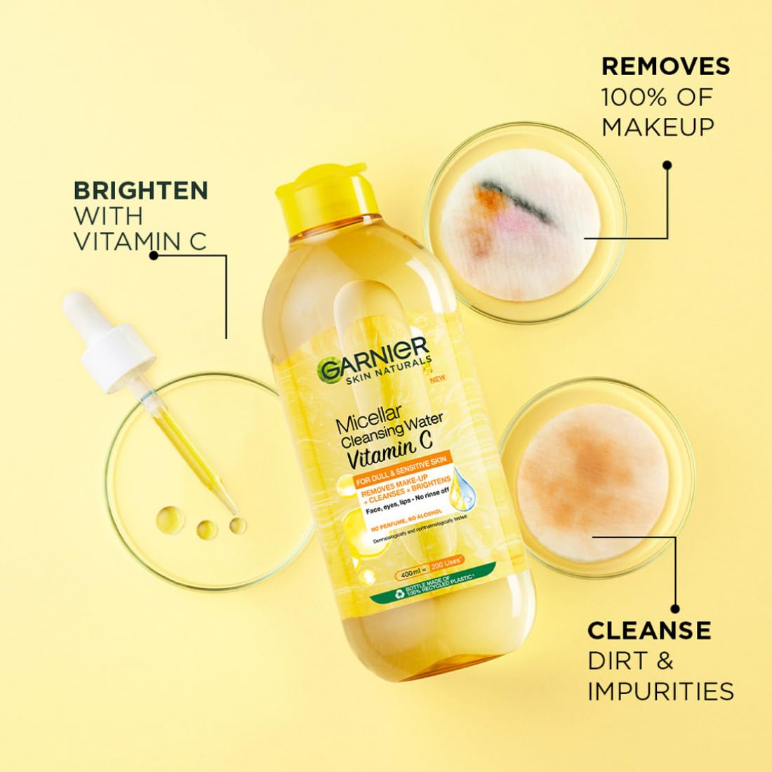 Garnier Vitamin C Micellar Cleansing Water For Dull Skin 125ml