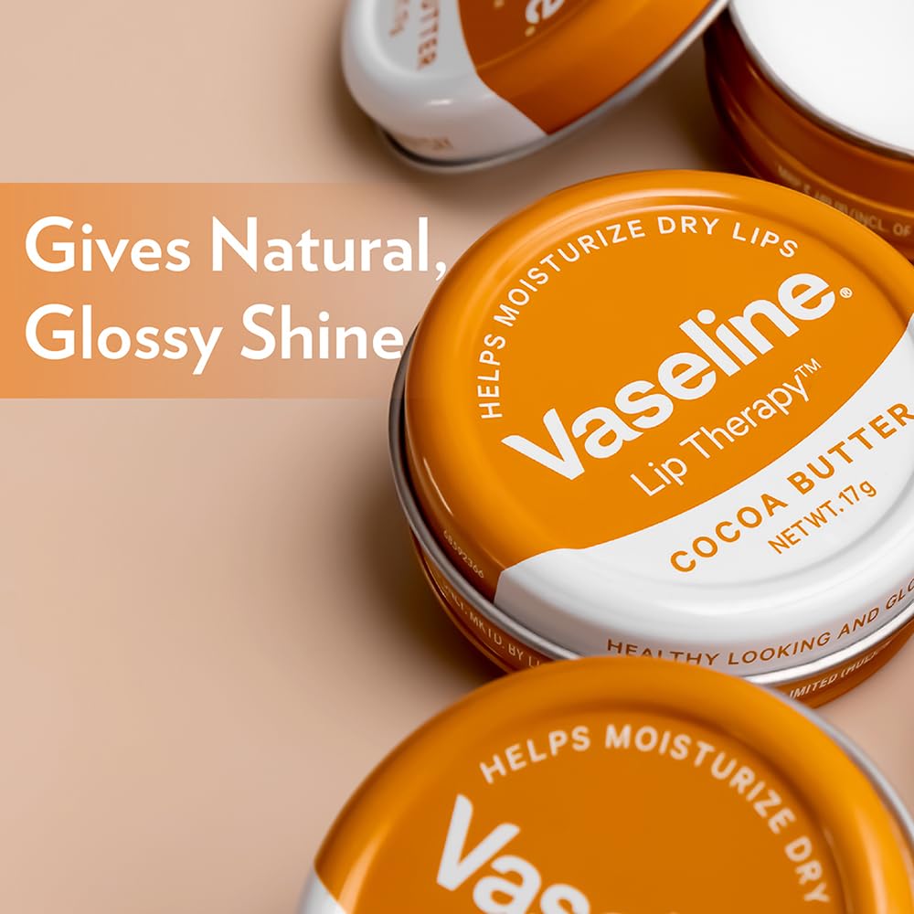 Vaseline Lip Tins Cocoa Butter for Hydration & Glossy Shine 17g