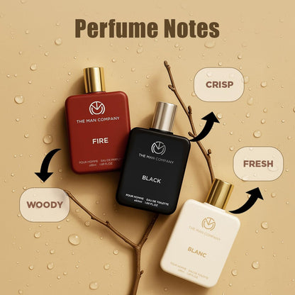 The Man Company Eau de Toilette Trio, 50ml each - Fire, Blanc, Black