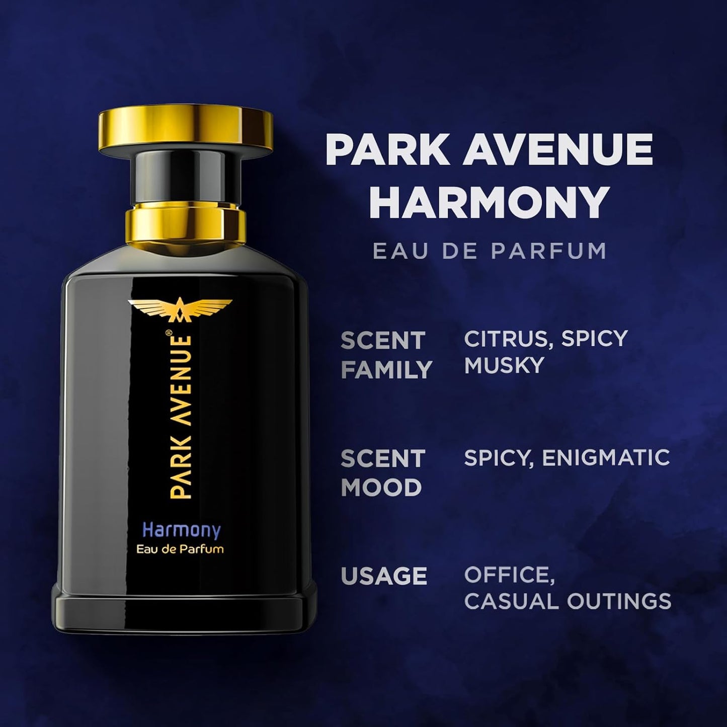 Park Avenue Harmony, Eau De Parfum Men, 100ml Long Lasting Perfume for Men