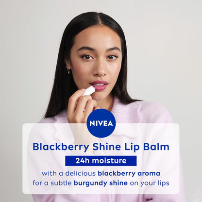 NIVEA Strawberry Shine Lip Balm Red Tint 4.8gm