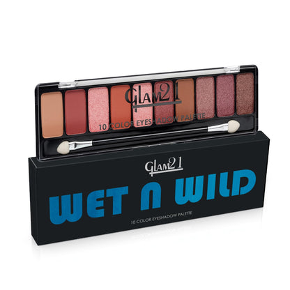 Glam21 Wet N Wild 10 Color Eyeshadow Palette Long-Lasting