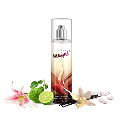 Layer'r Wottagirl Vanilla Twist Body Splash 135ml Long-Lasting Premium Mist Spray for Women