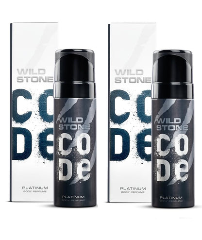 Wild Stone CODE Platinum Body Perfume for Men, Pack of 2 (150ml each)