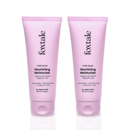 Foxtale Nourishing Ceramide Face Moisturizer - (Pack of 2) with Niacinamide 100 ml