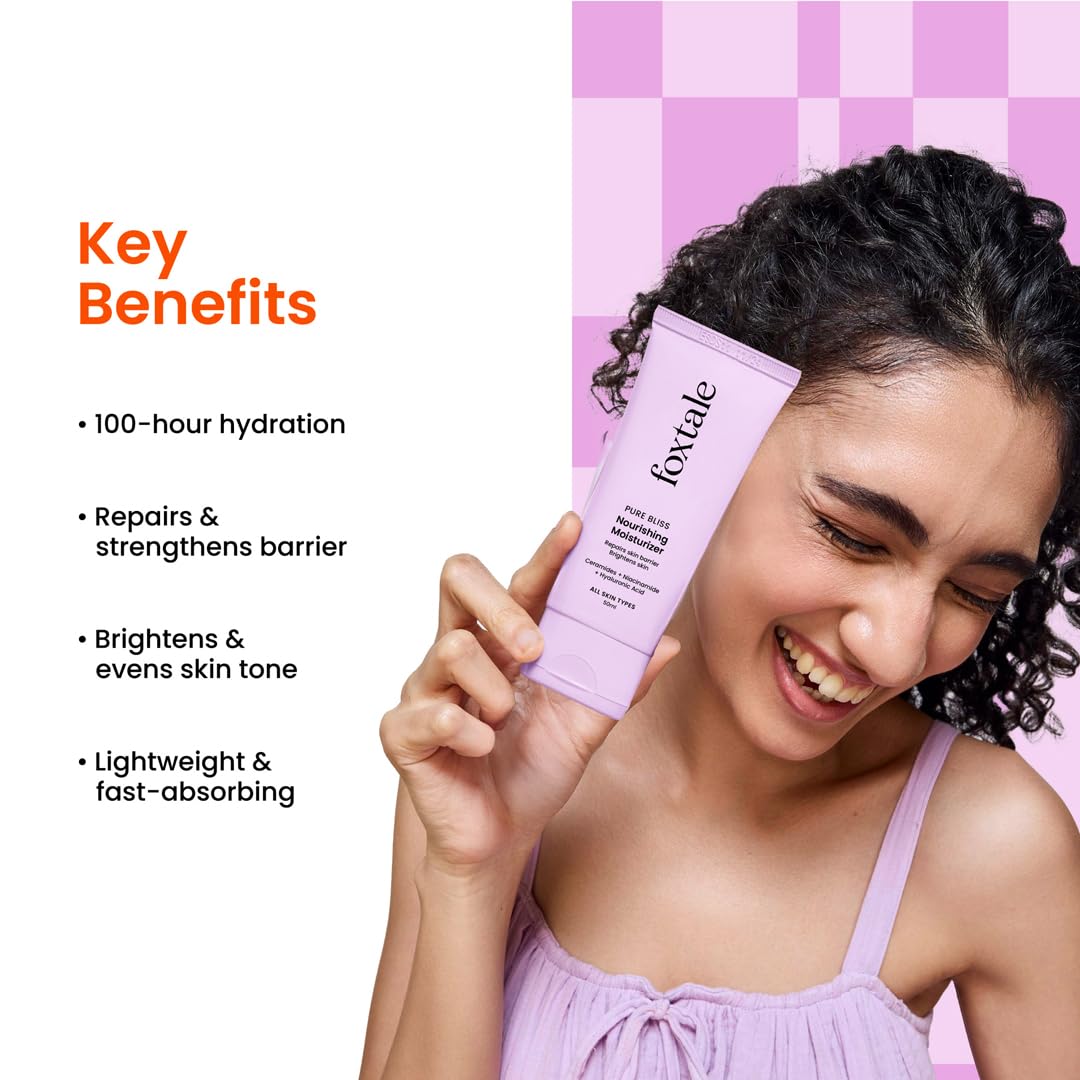 Foxtale Nourishing Ceramide Face Moisturizer - (Pack of 2) with Niacinamide 100 ml