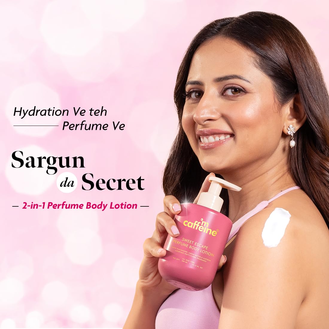 mCaffeine Sweet Escape Perfume Body Lotion 300ml Niacinamide, Cocoa & Shea Butter