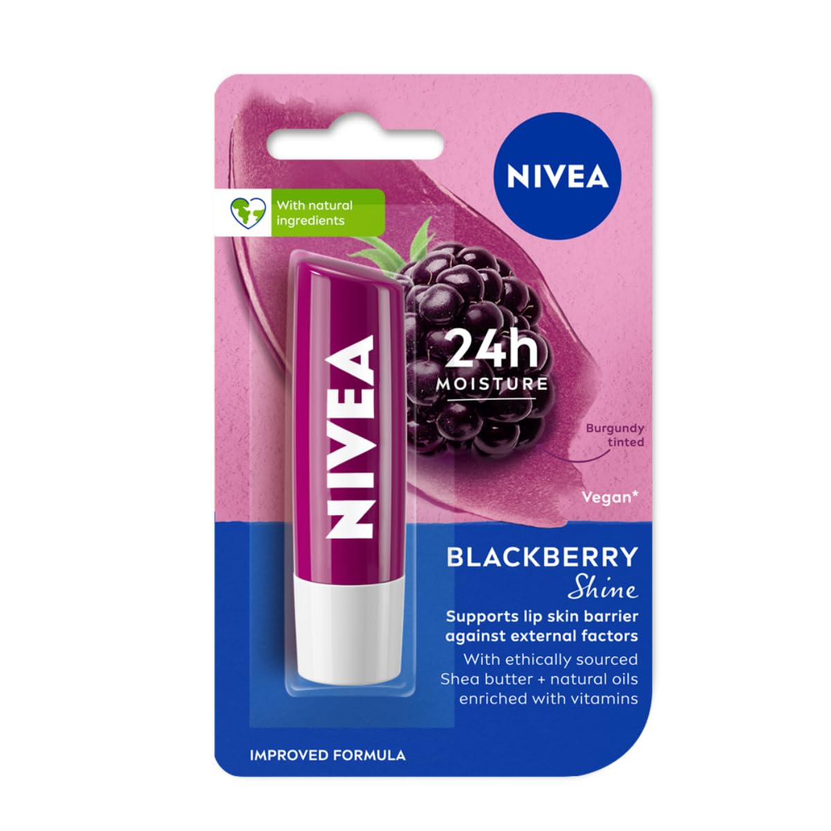 NIVEA Strawberry Shine Lip Balm Red Tint 4.8gm