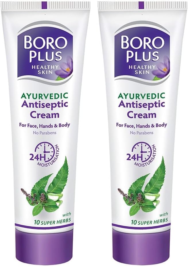 BOROPLUS Antiseptic Cream Provides Moisturisation Tulsi & Aloe Vera, 80ml (Pack of 2)