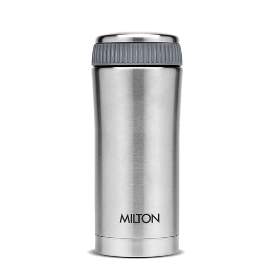 Milton Optima 420 Thermosteel Hot and Cold Flask, 410 ml, Silver