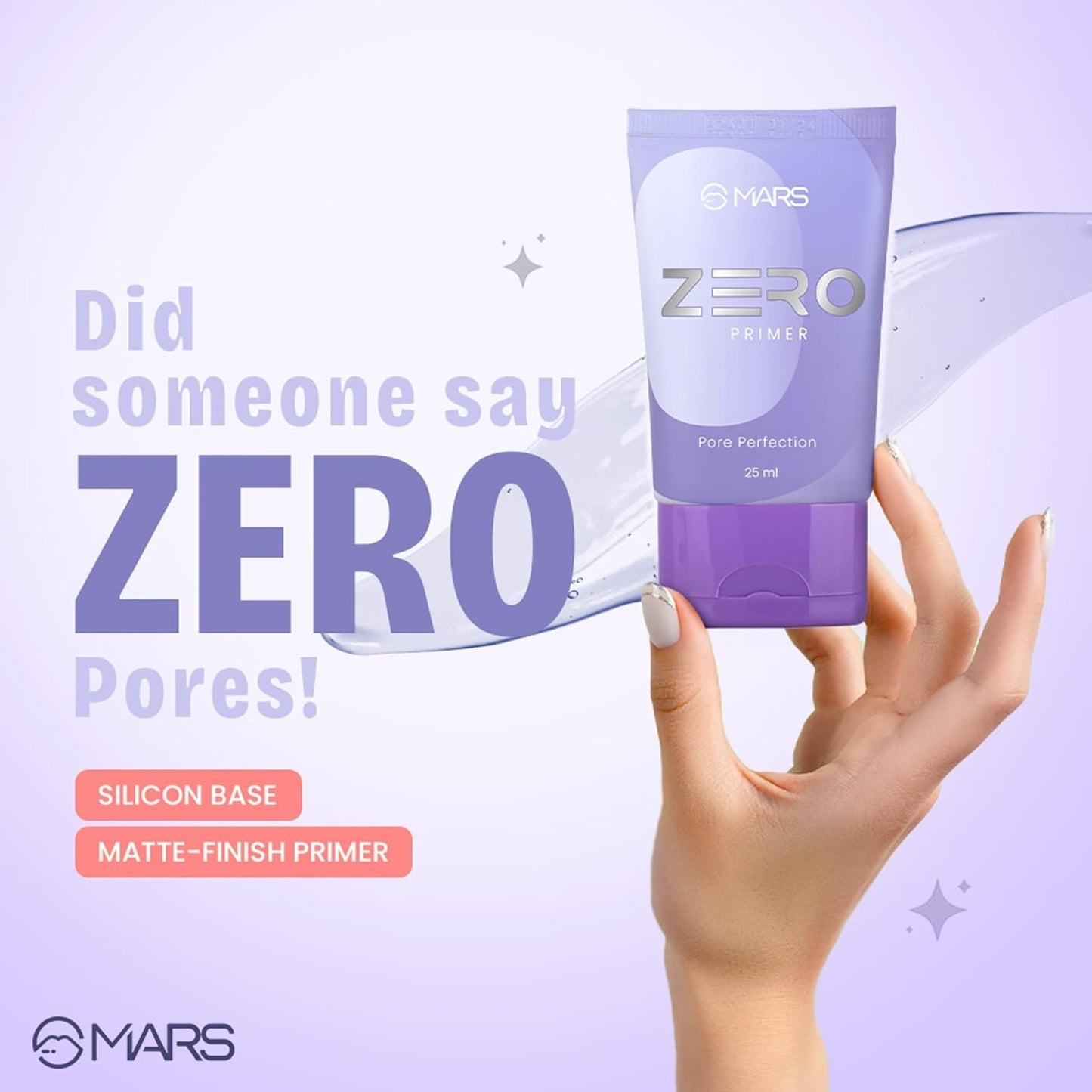 MARS Zero Face Primer Silicone Based Gel Smoothens Out The Skin | Controls Oil (25ml)