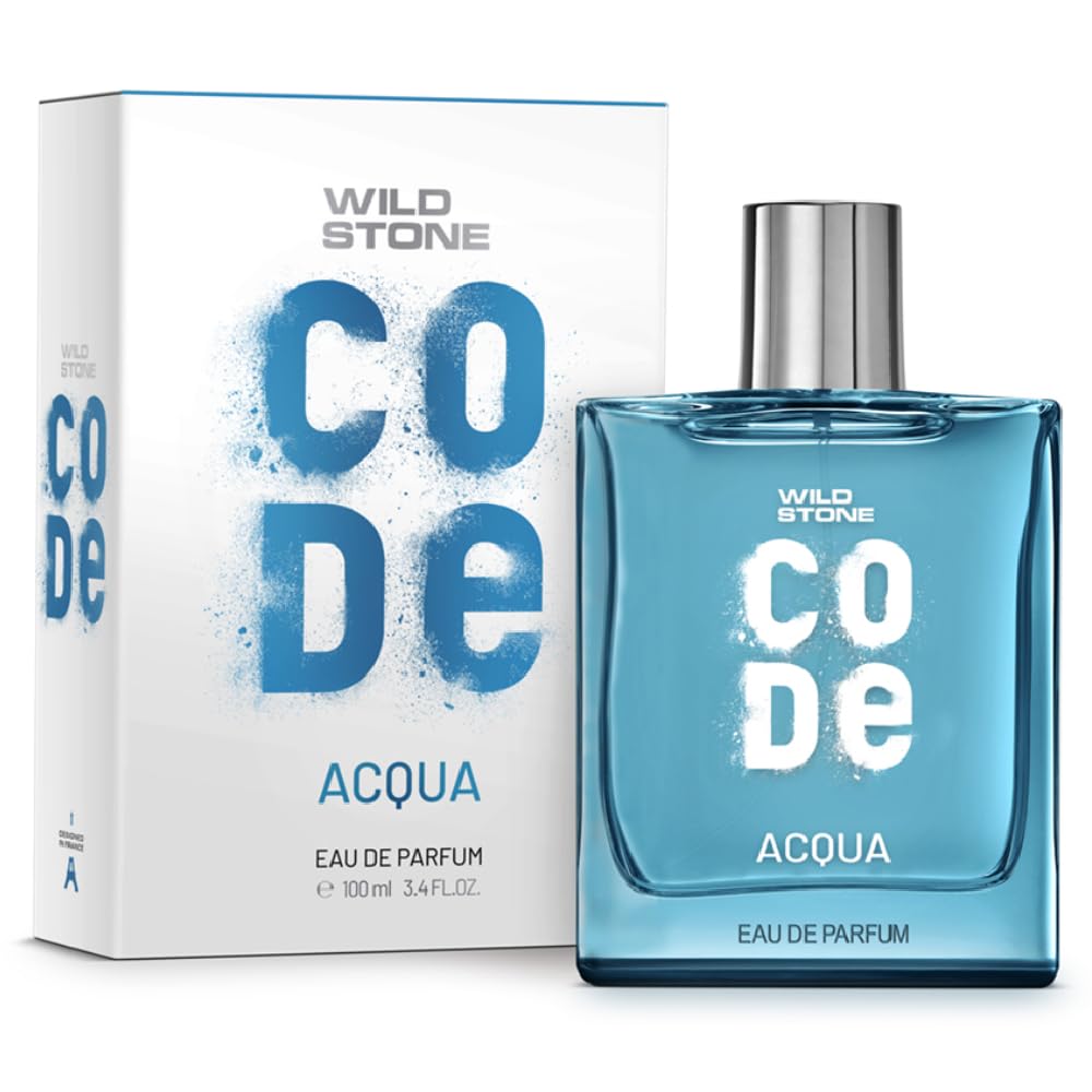 Wild Stone CODE Acqua Perfume for Men, 100ml l Long-Lasting Eau De Parfum