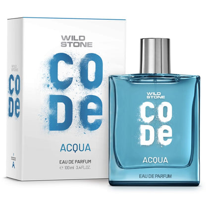 Wild Stone CODE Acqua Perfume for Men, 100ml l Long-Lasting Eau De Parfum