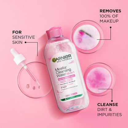 Garnier Micellar Cleansing Water For Sensitive Skin Make-Up Remover & Cleanser 400ml