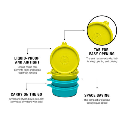 Tupperware Multipurpose Liquid Tight Executive Lunch Bowl 180 Ml 4 Piece Plastic