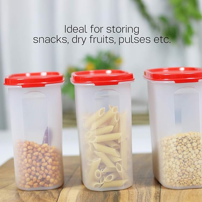 Tupperware Plastic Storage Container- 1.7 liters, 4 pieces-COLOR MAY VARY