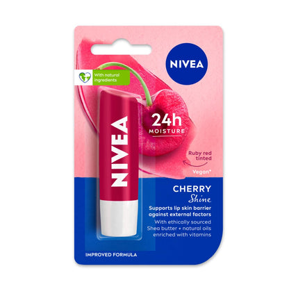 NIVEA Cherry Shine Lip Balm Glossy Finish 4.8g