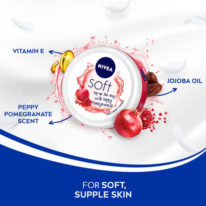 NIVEA Soft Light Moisturizer 100ml Peppy Pomegranate