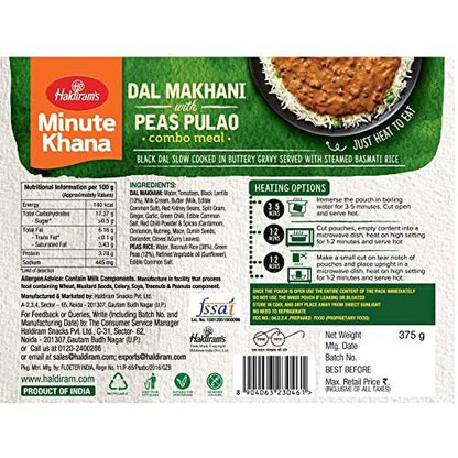 Haldiram's Ready To Eat Kadhi Pakora Rice,Dal Makhani Rice, Rajma, Choley Rice And Rajma Rice Combo
