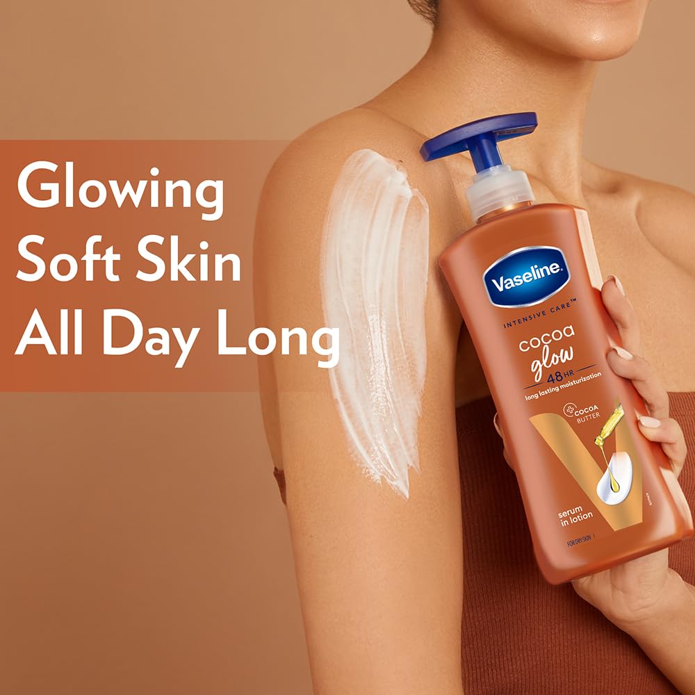 Vaseline Cocoa Glow Serum In Lotion 600 ml  Glowing & Soft Skin