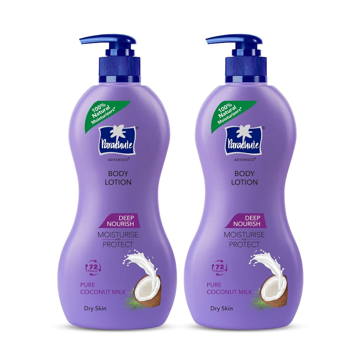Parachute Advansed Deep Nourish Body Lotion for Women & Men, Dry Skin, 400ml (Pack of 2)