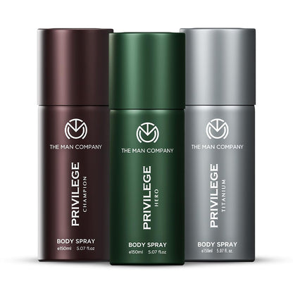 The Man Company Deodorant Combo for Men -150ml*3 | Premium Body Spray For Man