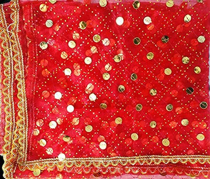 Mata Puja Net Chunri 2metres for Navratri Durga Pooja