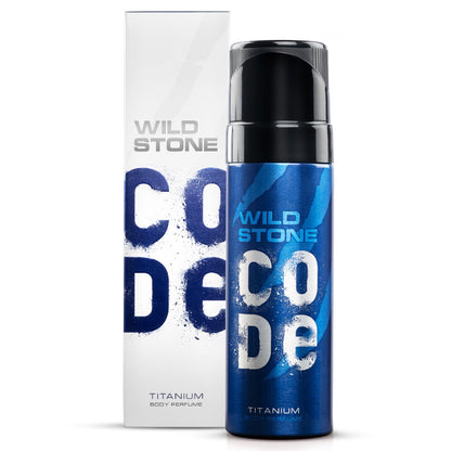 WILD STONE CODE Titanium Long Lasting No Gas Body Perfume For Men 150Ml, Spray