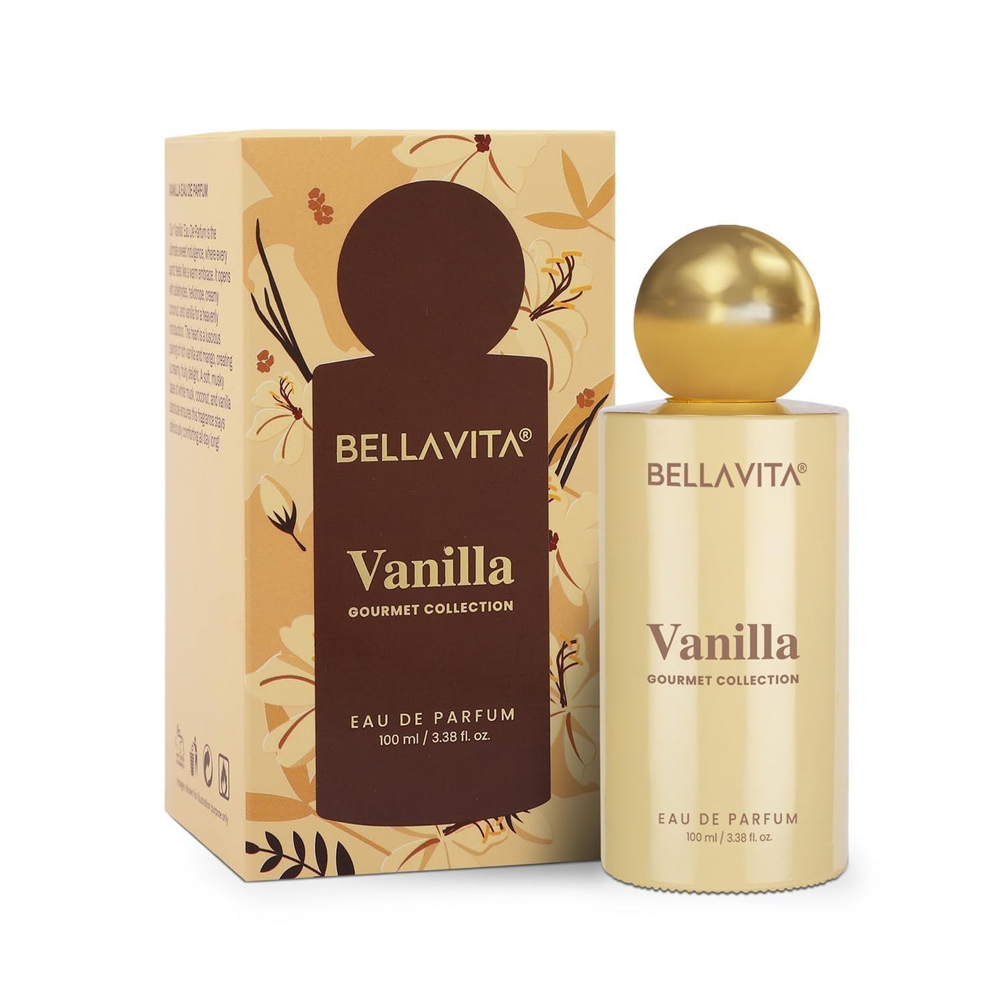 BELLAVITA Gourmet Collection Vanilla Long Lasting Perfume for Man and Woman EDP 100ml