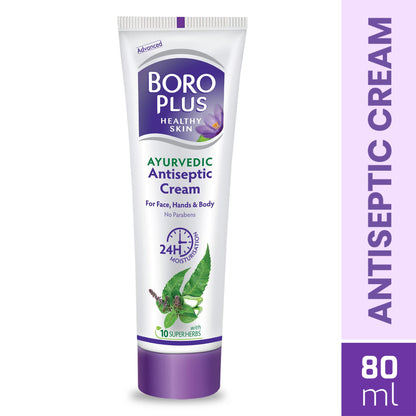 BOROPLUS Antiseptic Cream Provides Moisturisation Tulsi & Aloe Vera, 80ml (Pack of 2)