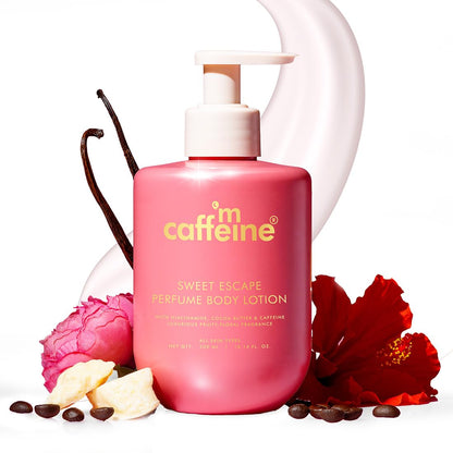 mCaffeine Sweet Escape Perfume Body Lotion 300ml Niacinamide, Cocoa & Shea Butter