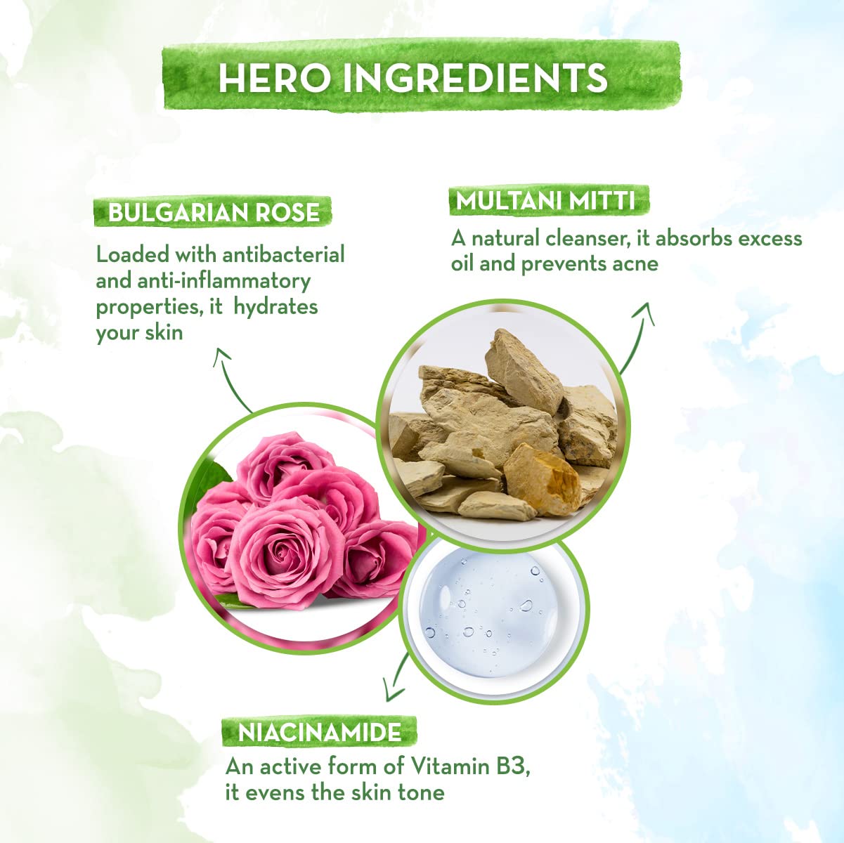 Mamaearth Multani Mitti Face Wash with Multani Mitti & Bulgarian Rose 100 ml x 2
