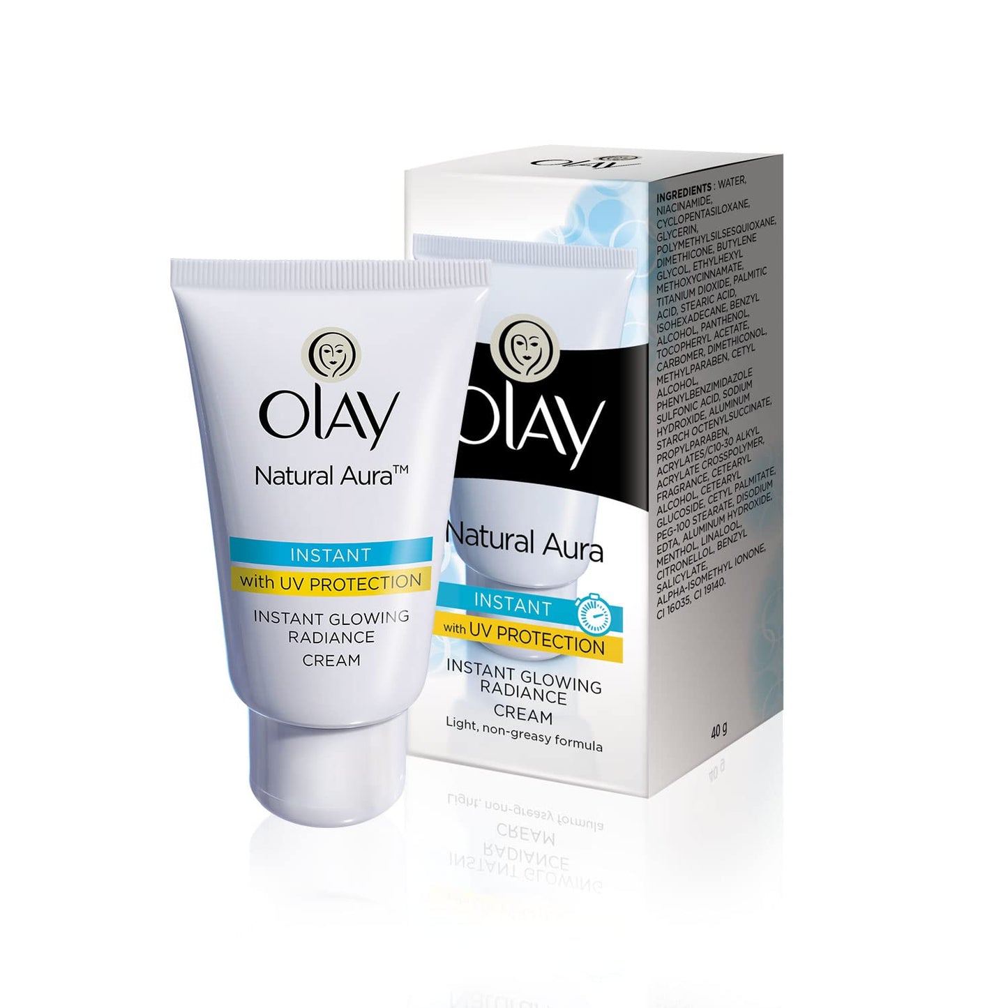 Olay Cream Natural Aura Vitamin B3, Pro B5, E With Uv Protection,40 Gm