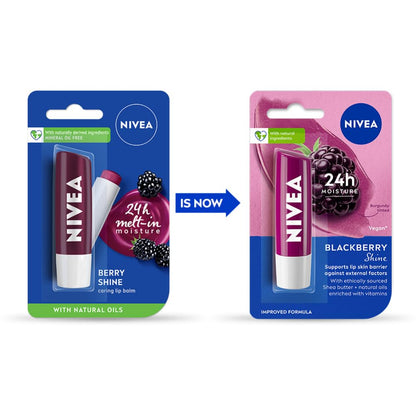 NIVEA Lip Balm Fruity Berry Shine  Purple 4.8gm