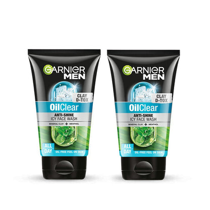 Garnier Men Oil Clear Deep Cleansing Face Wash 100g (Pack of 2)