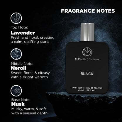 The Man Company Black Edt Perfume For Men - 50Ml