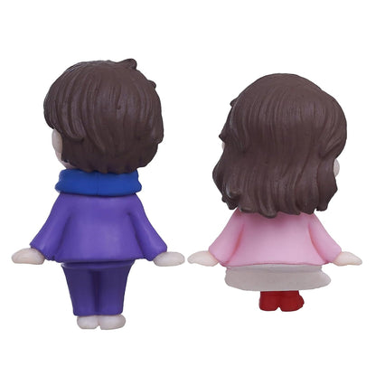 Valentine Gift for Girlfriend Boyfriend Cute Boy and Girl Sitting Couple Statue