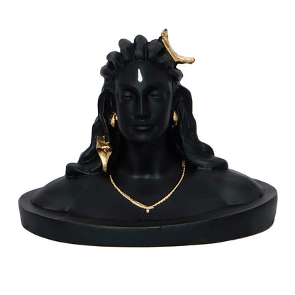 Black Resin Adiyogi Shiva Statue for Car Dashboard