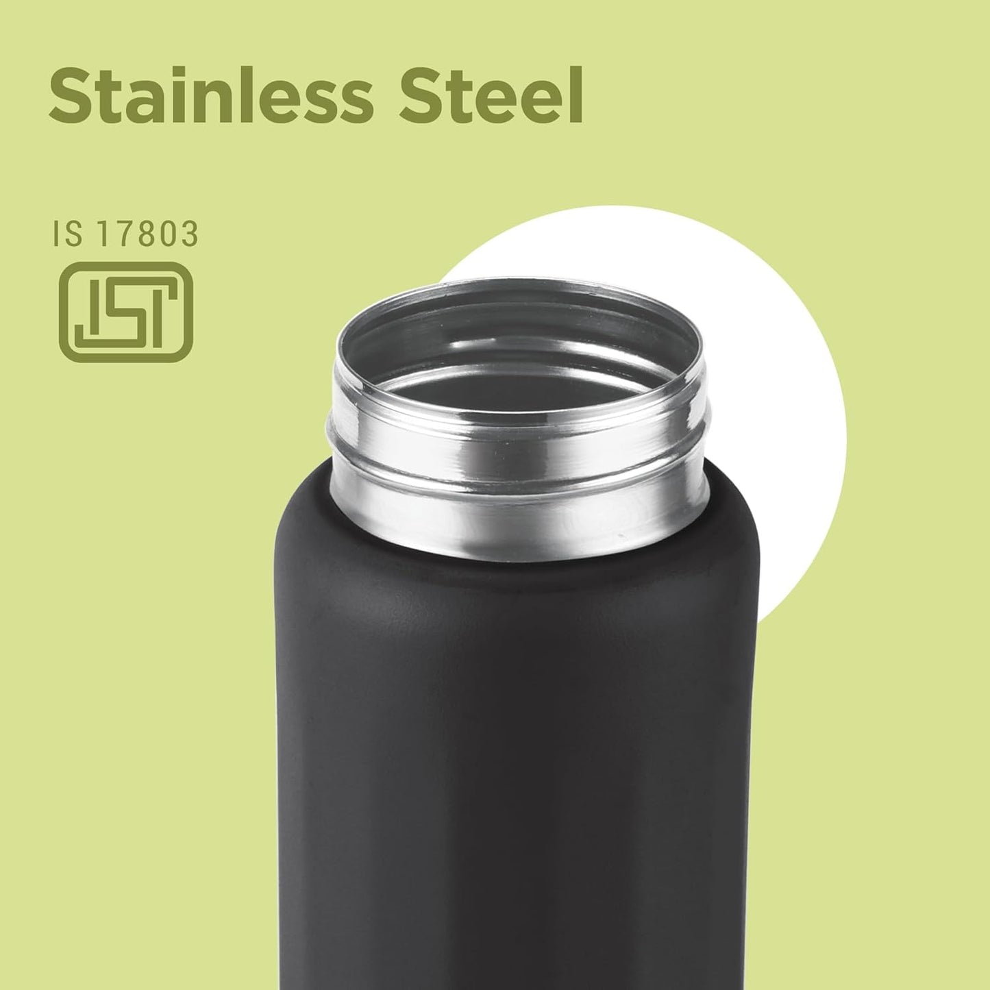 MILTON Maverick 600 Stainless Steel Water Bottle, Leakproof Lid, Single Walled 620 ML