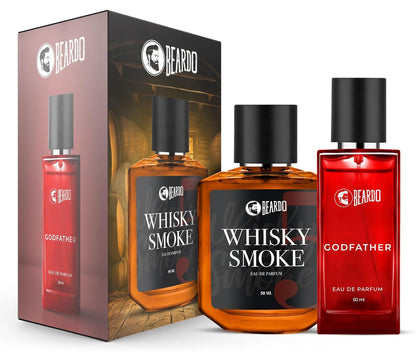 Beardo Men's Men Whisky Smoke & Godfather Perfume Combo (50 Ml X 2)