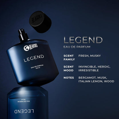 Beardo LEGEND Perfume For Men 100ml, Eau De Parfum Long Lasting Liquid Perfume