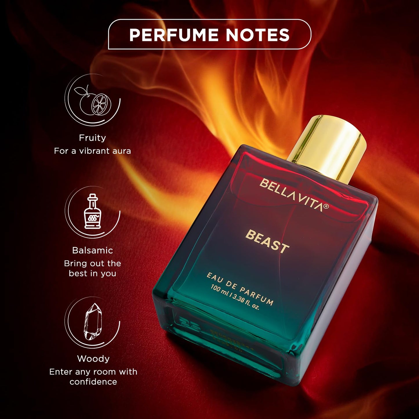 BELLAVITA Newly Launched Beast  Long Lasting EDP 100ml Premium Fragrance for Men and Women