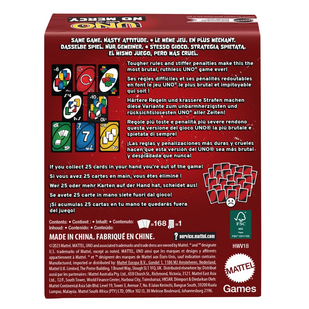 Mattel Games UNO Show ‘em No Mercy Card Game for Kids
