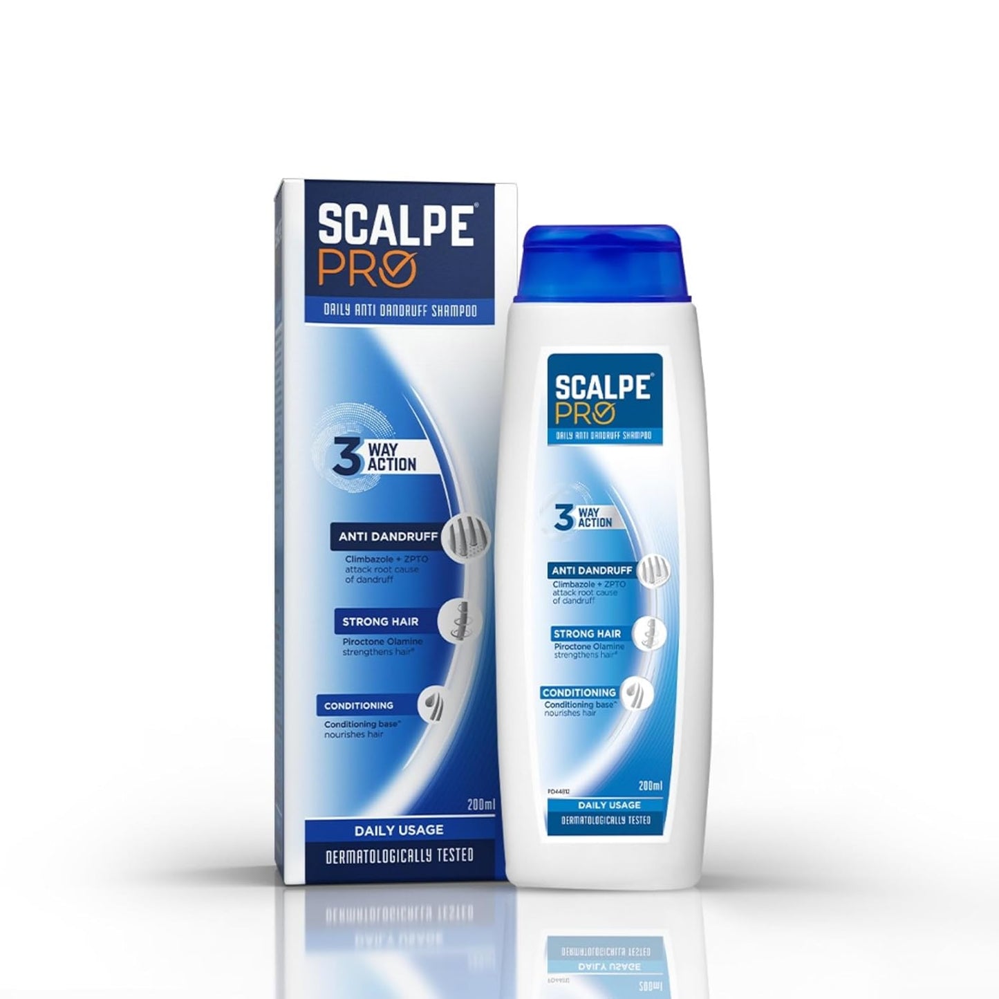 Scalpe Pro Daily Anti-Dandruff Shampoo or Women & Men, 200 Ml