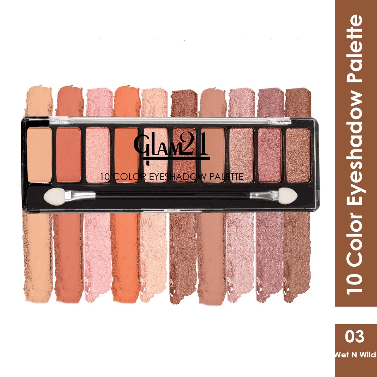 Glam21 Wet N Wild 10 Color Eyeshadow Palette Long-Lasting