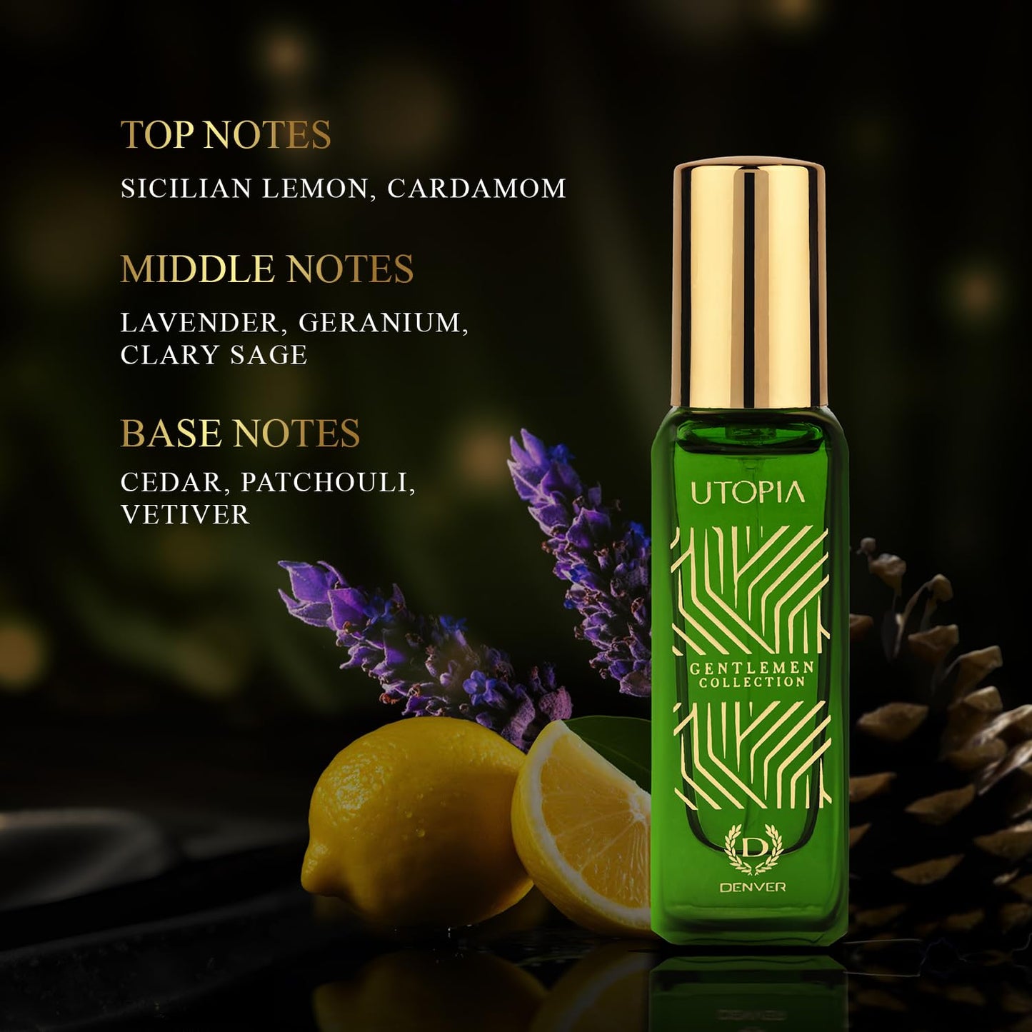 Denver Gentlemen Collection Utopia Perfume - 20 ML Long Lasting Perfume For Men