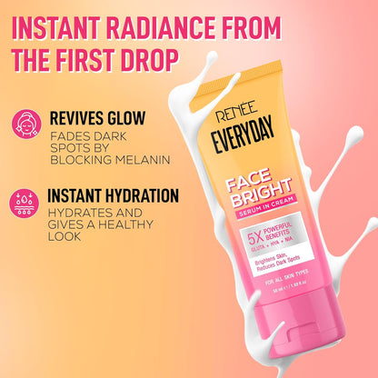 RENEE Everyday Face Bright Serum In Cream Brighter, Hydrated Skin 50 ml