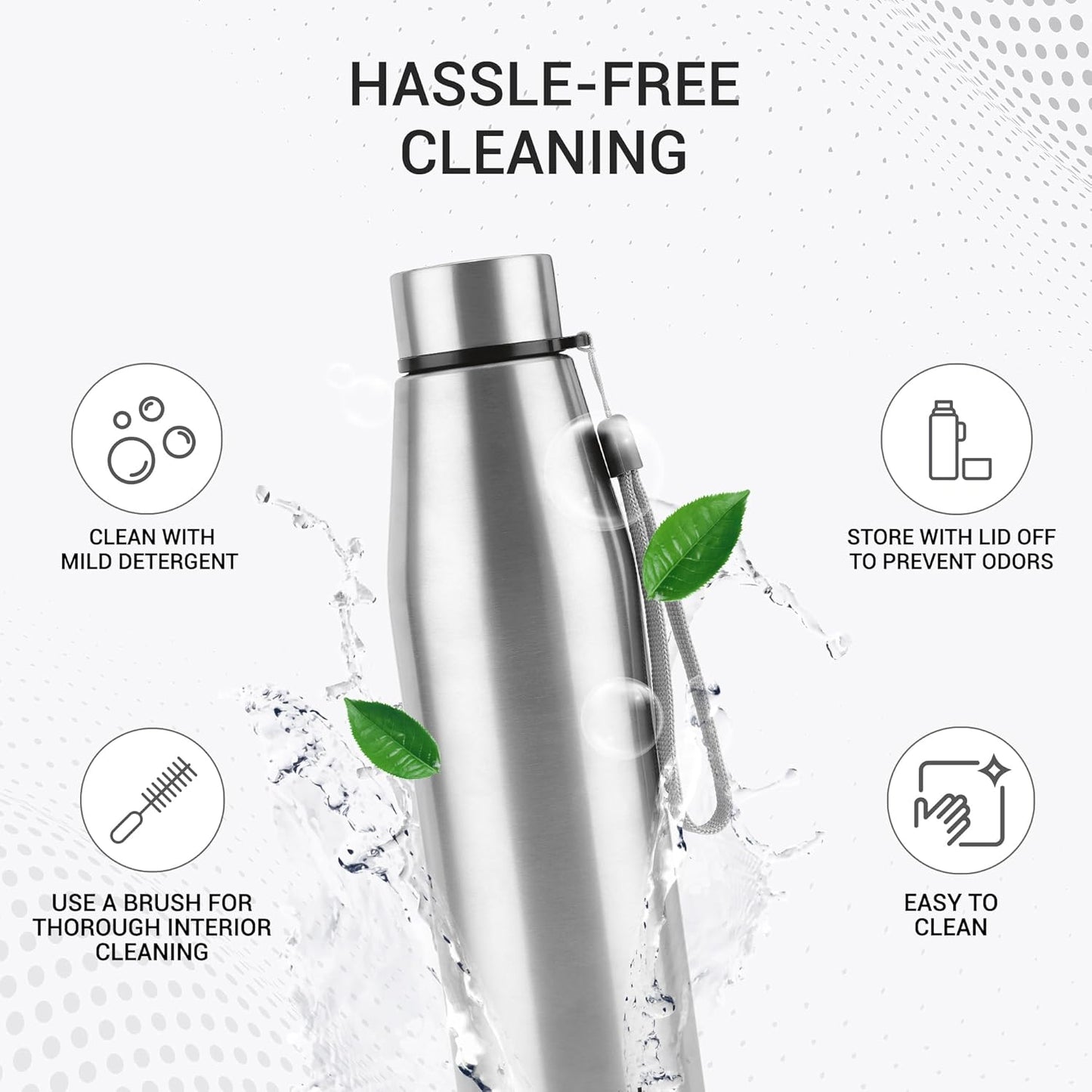 MILTON Drift 1000 Stainless Steel Water Bottle 950 ml, Set of 3